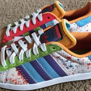 S.E.E.D x Womens  Adidas Superstar G20 CM 201 'Paint Splattered size 8 women